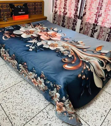 3D flower Printed bed sheet set for modern house